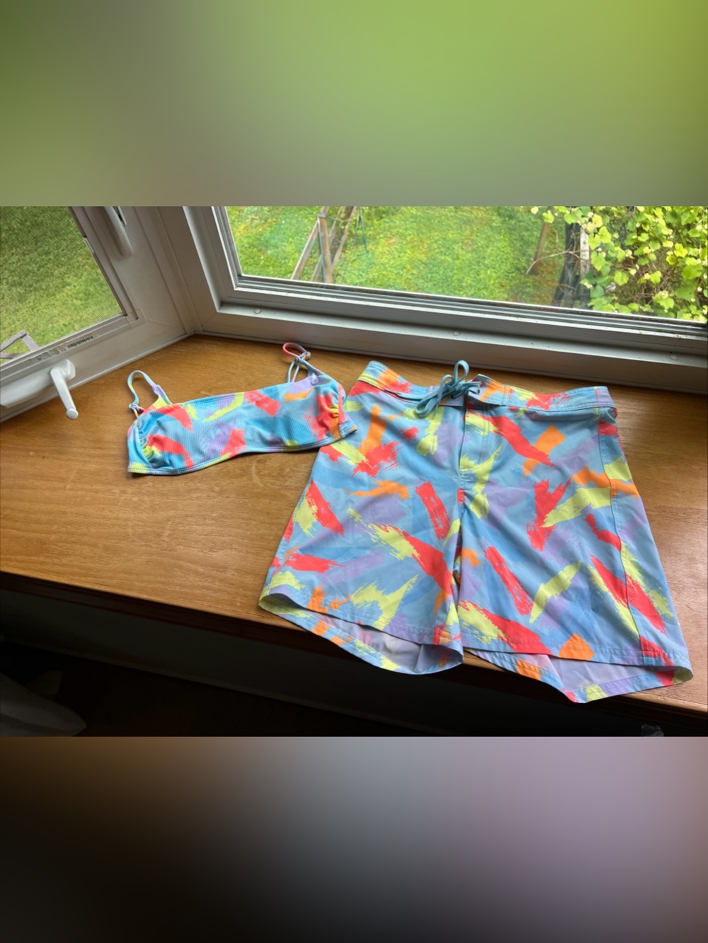 wild fable Kids Swim Top and Boardshorts in blue, red, yellow
